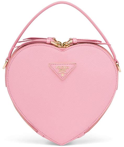 prada heart shaped bag pink|prada bag with coin purse.